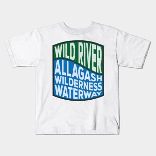 Allagash Wilderness Waterway Wild River wave Kids T-Shirt